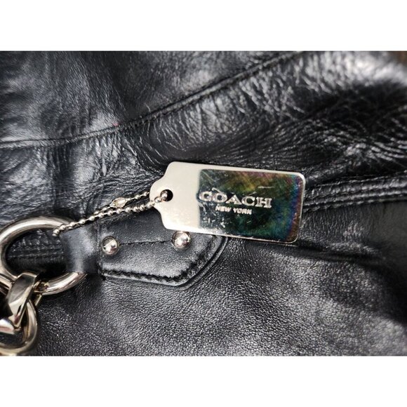 AUTHENTIC Coach F33806 Colette Smooth Black Leather Satchel Purse-EUC - Picture 11 of 13